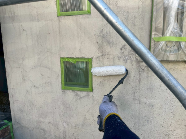 八女市_O様_門柱下塗り