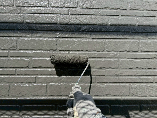 久留米市B様_外壁グレー上塗り