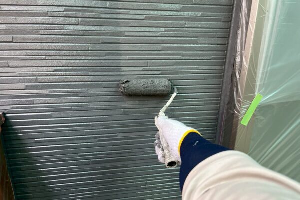 福岡県朝倉市U様②|外壁塗装_上塗り