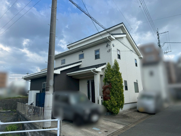 福岡県久留米市S様邸-外壁塗装-元外観1