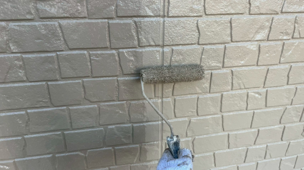 福岡県久留米市S様邸-外壁塗装-中塗り2