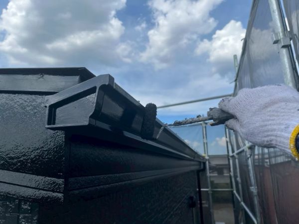 福岡県八女市O様邸-外壁塗装-雨樋塗装1