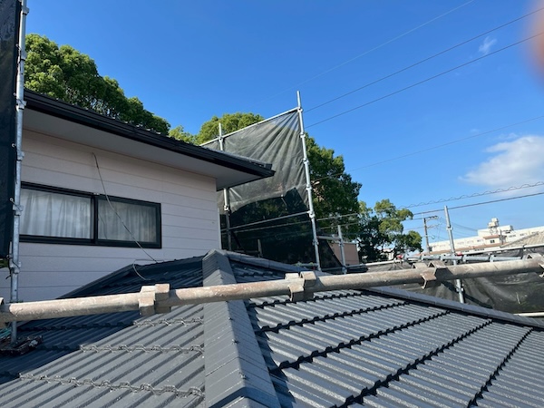 福岡県久留米市Y様邸-屋根・外壁塗装-屋根塗装完了