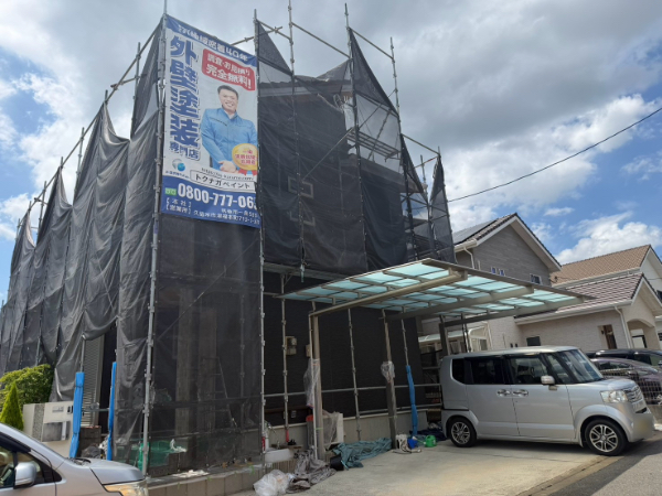 鳥栖市K様邸_足場設置